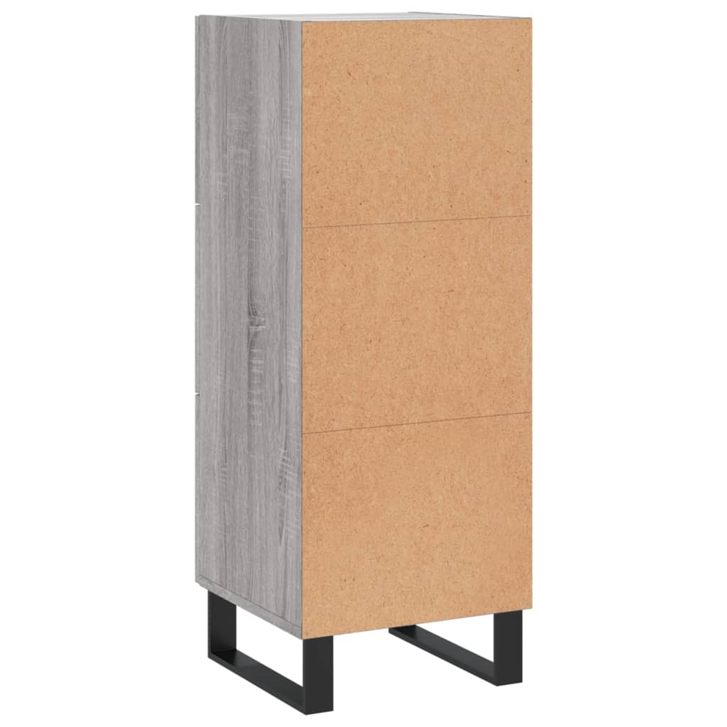 Dressoir 34,5x34x90 cm bewerkt hout grijs sonoma eikenkleurig is nu te koop bij PeponiXL, paradijselijk wonen!