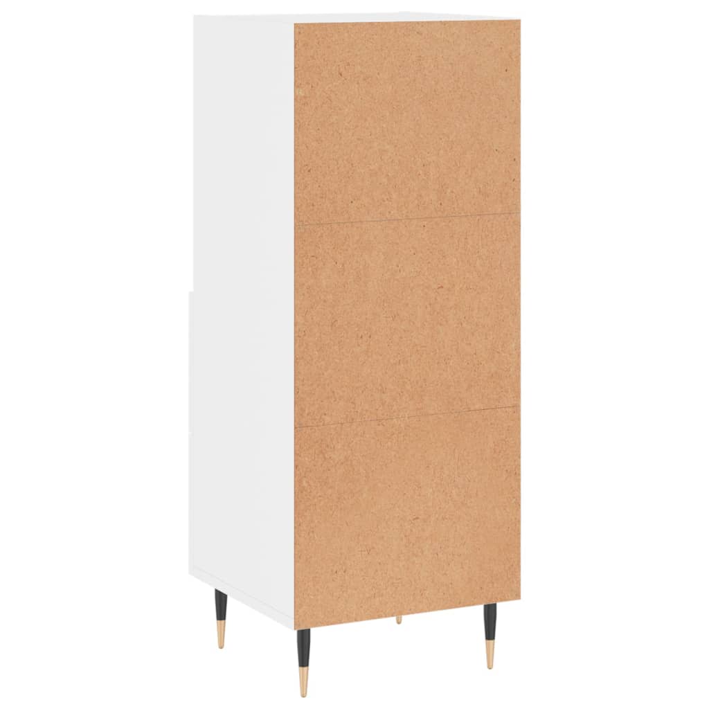 Dressoir 34,5x34x90 cm bewerkt hout hoogglans wit is nu te koop bij PeponiXL, paradijselijk wonen!