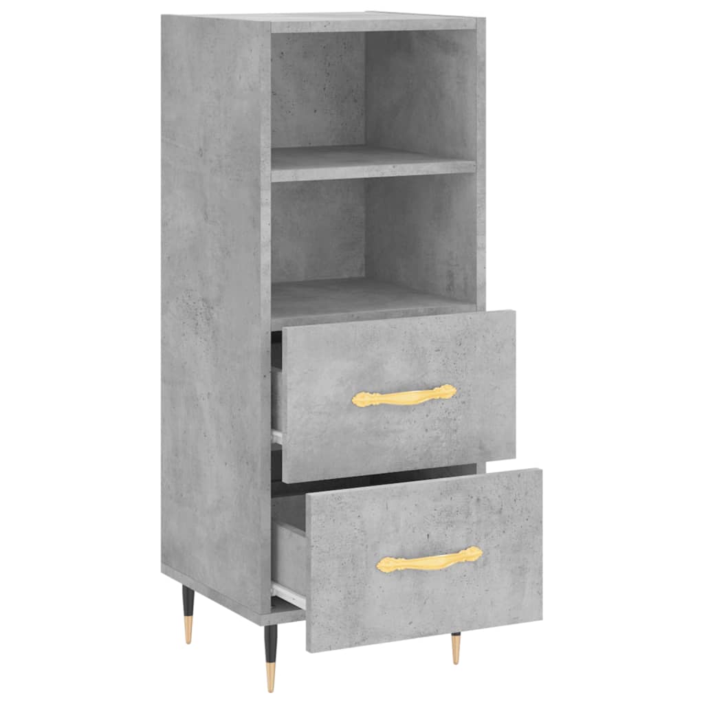Dressoir 34,5x34x90 cm bewerkt hout betongrijs is nu te koop bij PeponiXL, paradijselijk wonen!