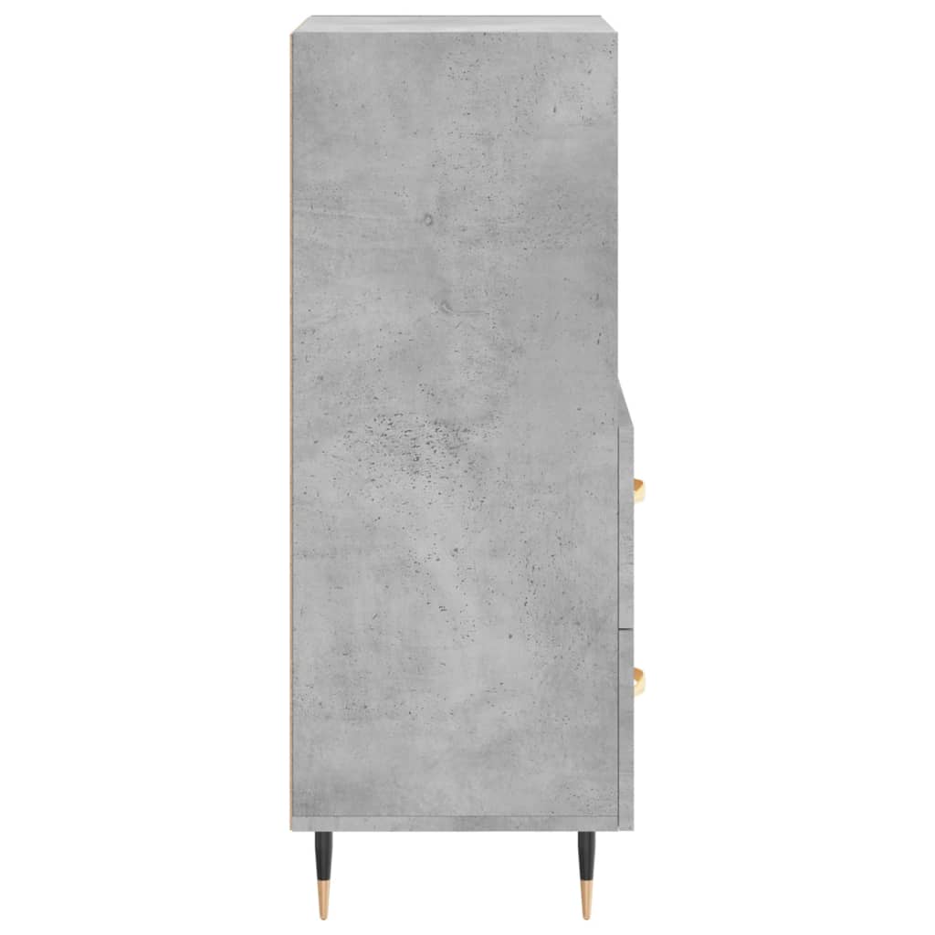 Dressoir 34,5x34x90 cm bewerkt hout betongrijs is nu te koop bij PeponiXL, paradijselijk wonen!