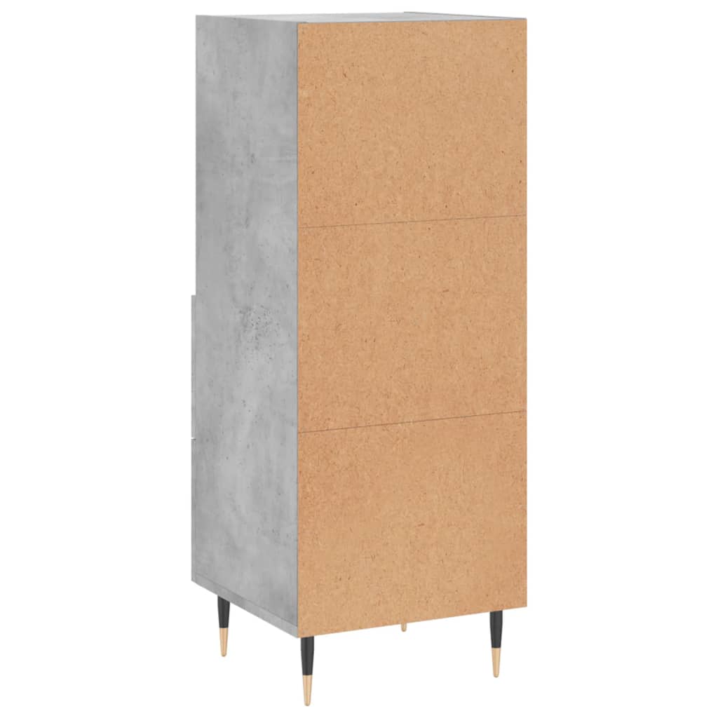 Dressoir 34,5x34x90 cm bewerkt hout betongrijs is nu te koop bij PeponiXL, paradijselijk wonen!