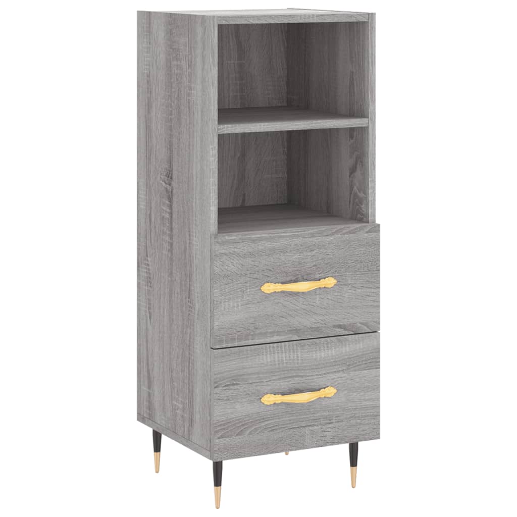 Dressoir 34,5x34x90 cm bewerkt hout grijs sonoma eikenkleurig is nu te koop bij PeponiXL, paradijselijk wonen!