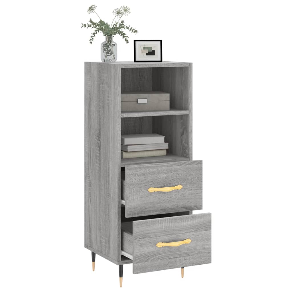 Dressoir 34,5x34x90 cm bewerkt hout grijs sonoma eikenkleurig is nu te koop bij PeponiXL, paradijselijk wonen!