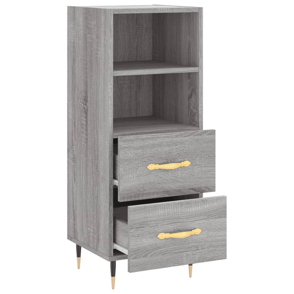 Dressoir 34,5x34x90 cm bewerkt hout grijs sonoma eikenkleurig is nu te koop bij PeponiXL, paradijselijk wonen!