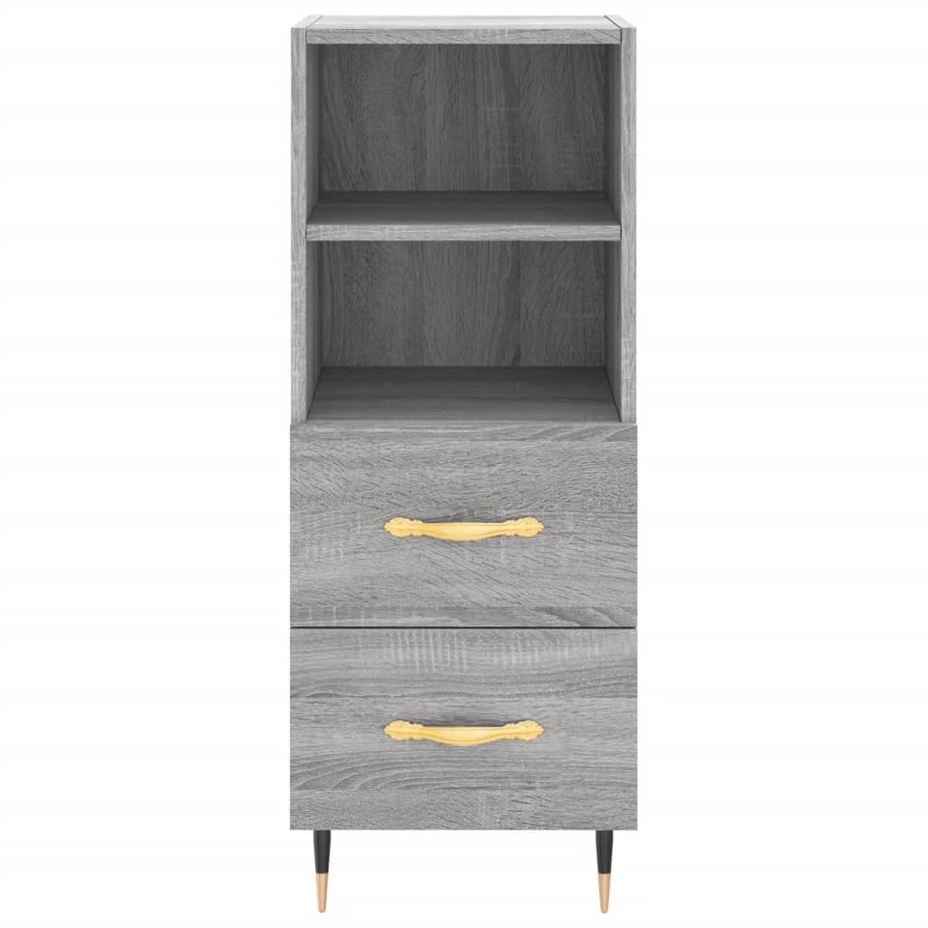 Dressoir 34,5x34x90 cm bewerkt hout grijs sonoma eikenkleurig is nu te koop bij PeponiXL, paradijselijk wonen!
