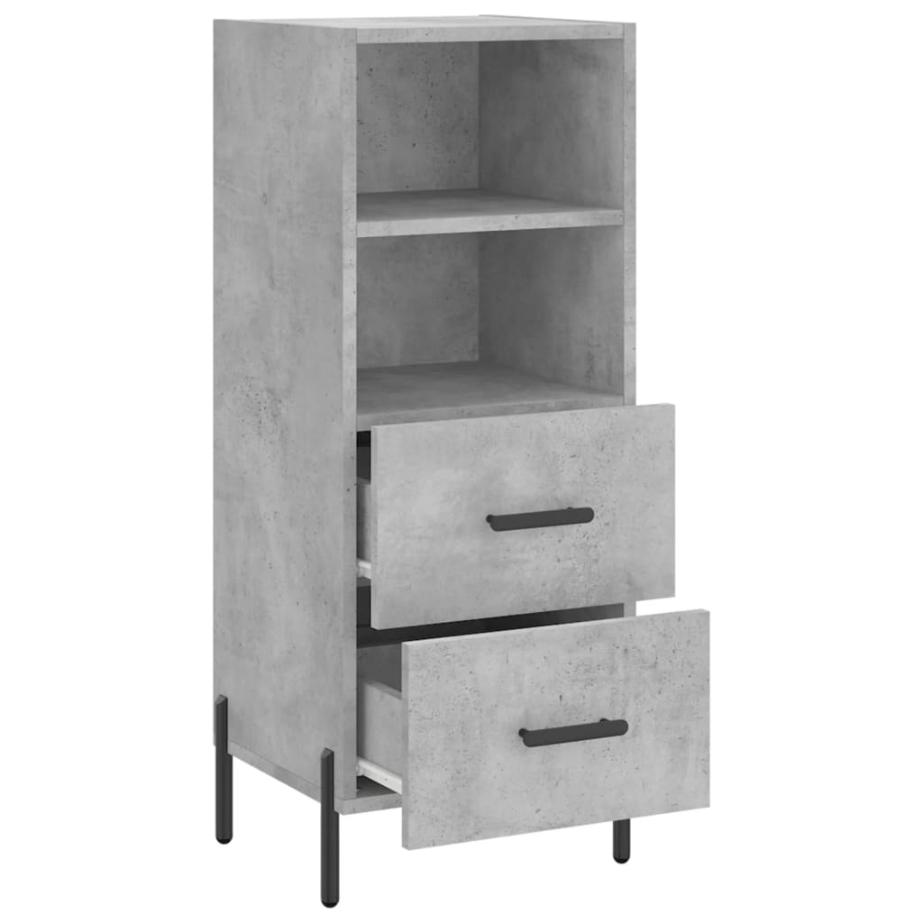 Dressoir 34,5x34x90 cm bewerkt hout betongrijs is nu te koop bij PeponiXL, paradijselijk wonen!