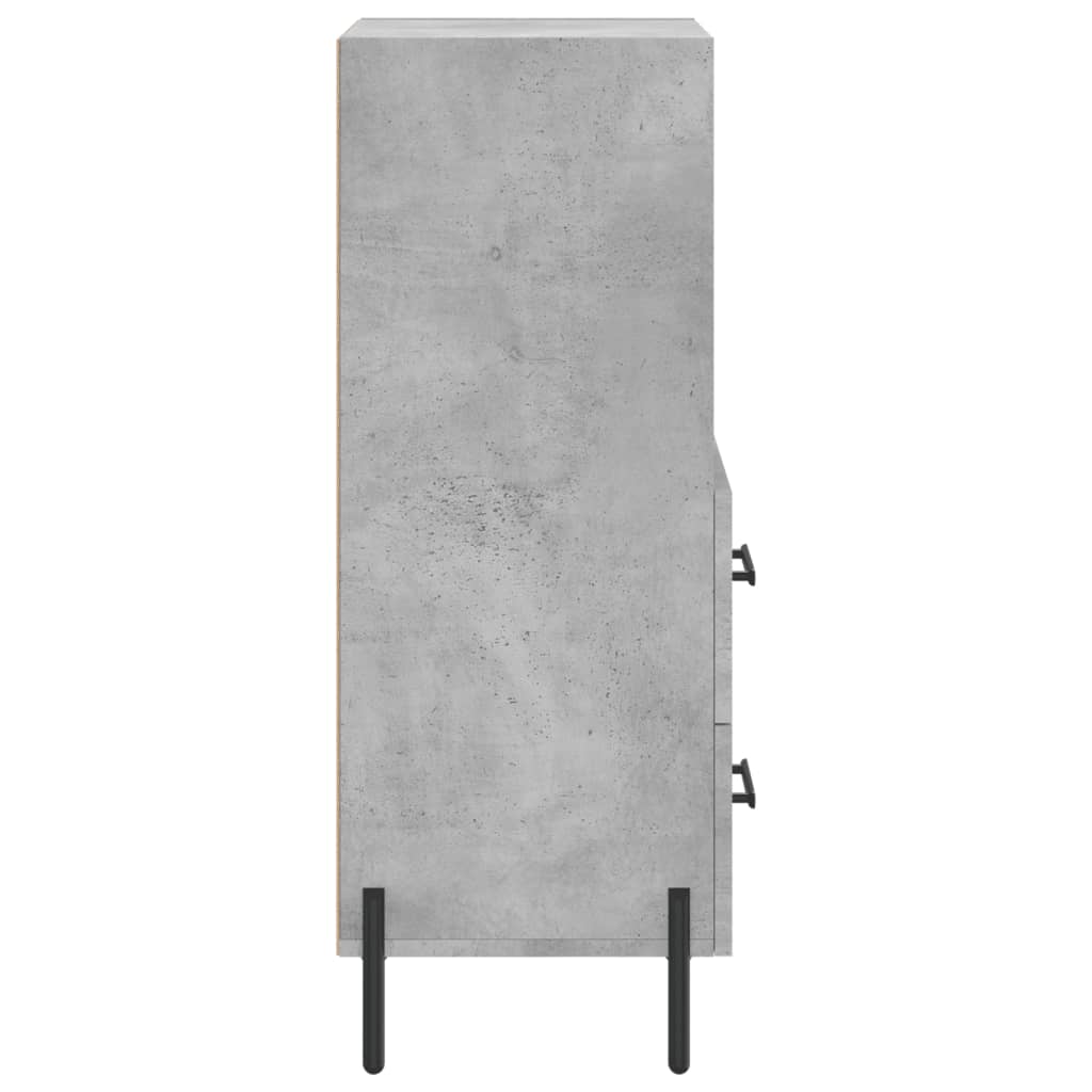 Dressoir 34,5x34x90 cm bewerkt hout betongrijs is nu te koop bij PeponiXL, paradijselijk wonen!