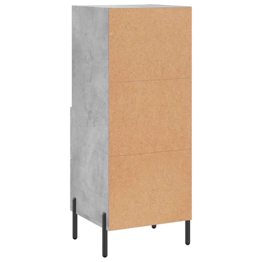 Dressoir 34,5x34x90 cm bewerkt hout betongrijs is nu te koop bij PeponiXL, paradijselijk wonen!