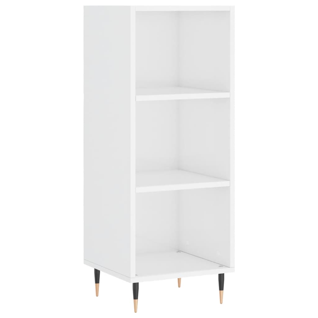 Dressoir 34,5x32,5x90 cm bewerkt hout hoogglans wit is nu te koop bij PeponiXL, paradijselijk wonen!