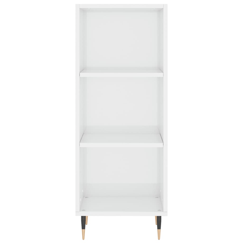 Dressoir 34,5x32,5x90 cm bewerkt hout hoogglans wit is nu te koop bij PeponiXL, paradijselijk wonen!