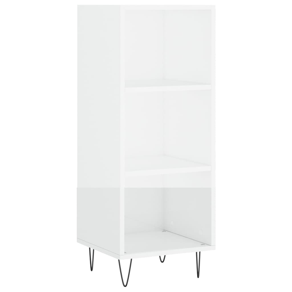 Dressoir 34,5x32,5x90 cm bewerkt hout hoogglans wit is nu te koop bij PeponiXL, paradijselijk wonen!