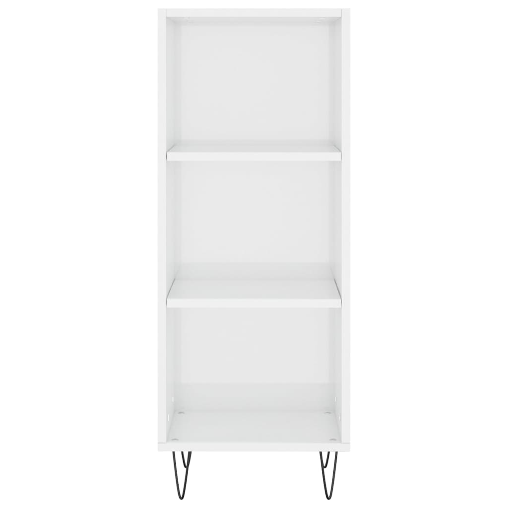 Dressoir 34,5x32,5x90 cm bewerkt hout hoogglans wit is nu te koop bij PeponiXL, paradijselijk wonen!