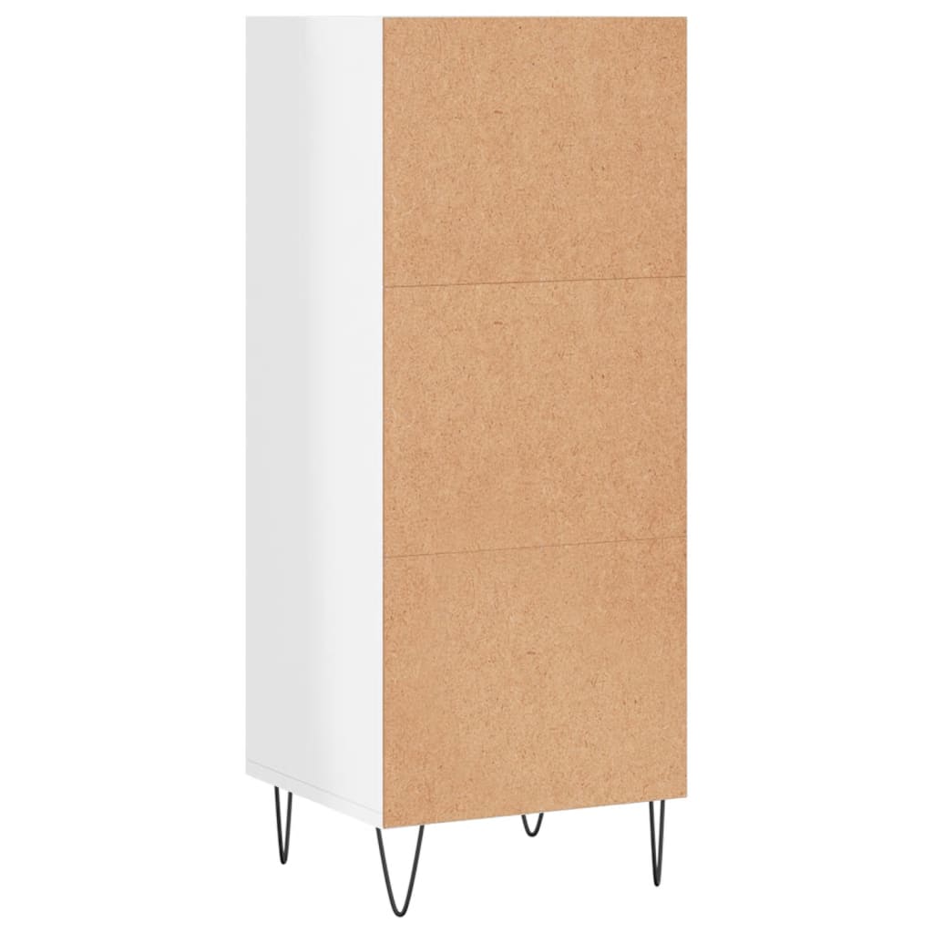 Dressoir 34,5x32,5x90 cm bewerkt hout hoogglans wit is nu te koop bij PeponiXL, paradijselijk wonen!