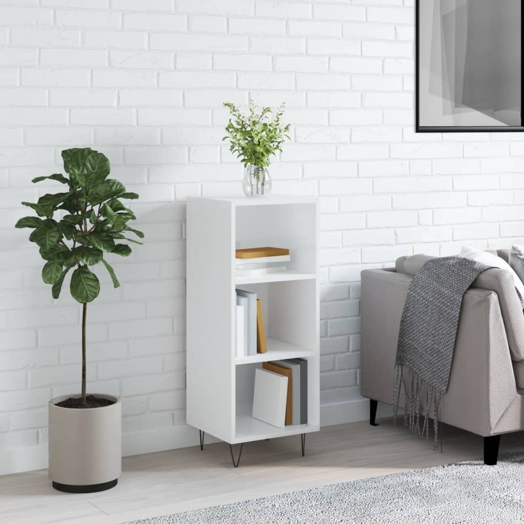 Dressoir 34,5x32,5x90 cm bewerkt hout hoogglans wit is nu te koop bij PeponiXL, paradijselijk wonen!