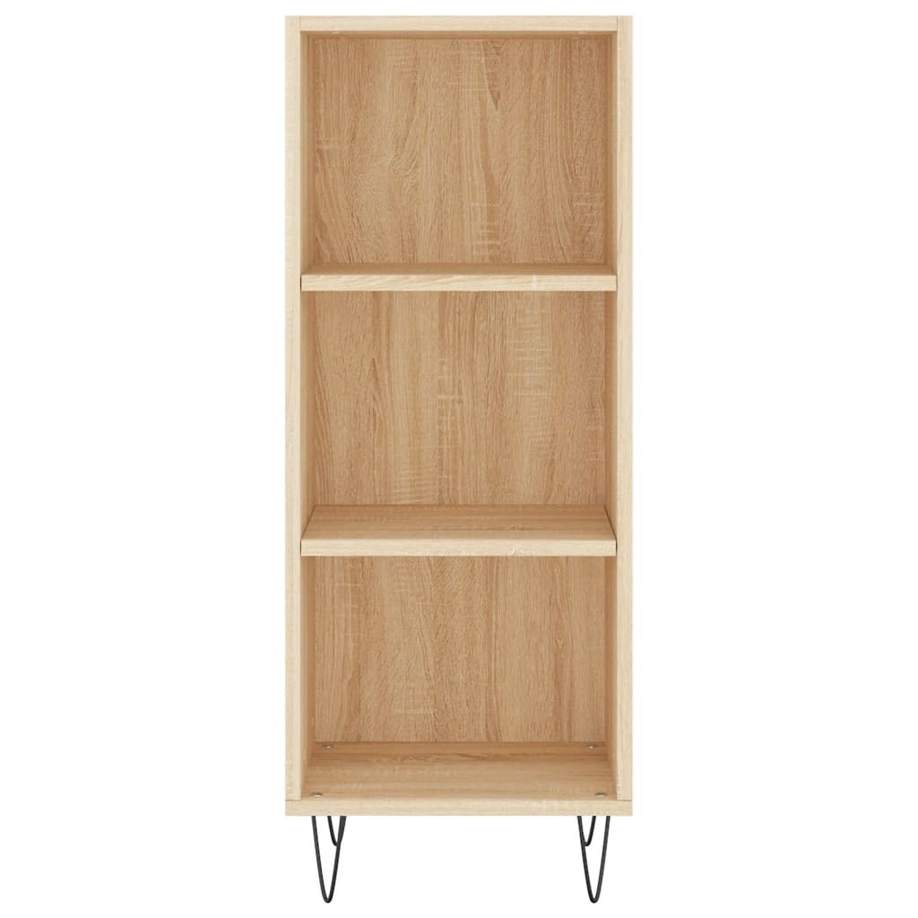 Dressoir 34,5x32,5x90 cm bewerkt hout sonoma eikenkleurig is nu te koop bij PeponiXL, paradijselijk wonen!