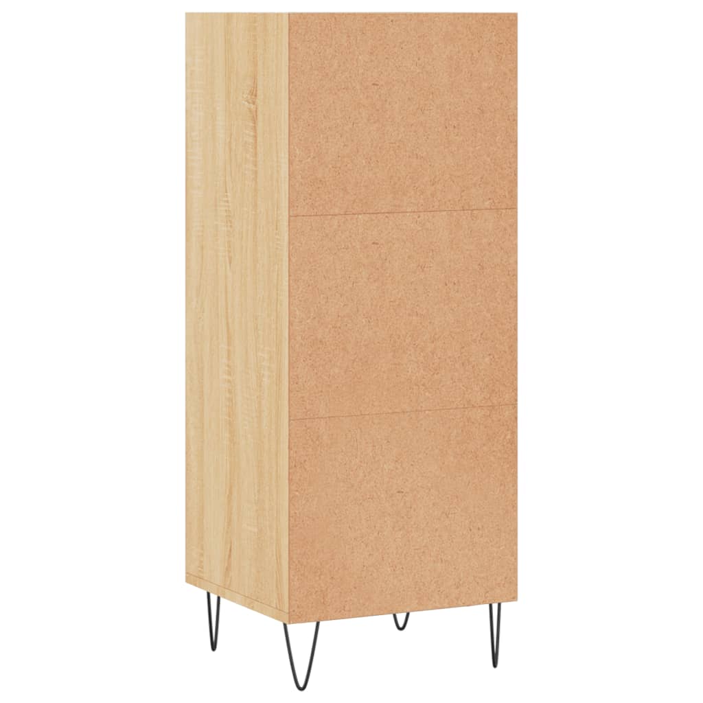 Dressoir 34,5x32,5x90 cm bewerkt hout sonoma eikenkleurig is nu te koop bij PeponiXL, paradijselijk wonen!