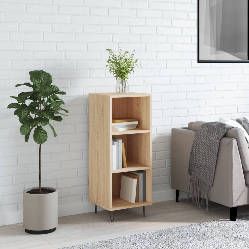 Dressoir 34,5x32,5x90 cm bewerkt hout sonoma eikenkleurig is nu te koop bij PeponiXL, paradijselijk wonen!