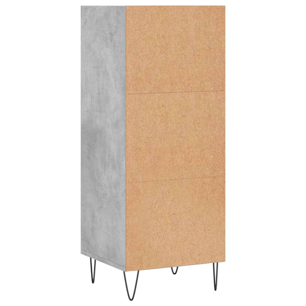 Dressoir 34,5x32,5x90 cm bewerkt hout betongrijs is nu te koop bij PeponiXL, paradijselijk wonen!