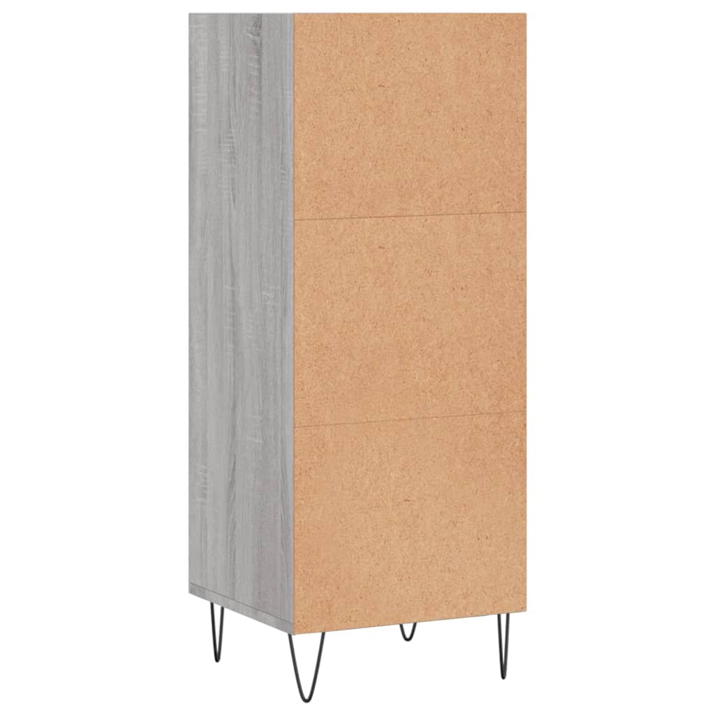 Dressoir 34,5x32,5x90 cm bewerkt hout grijs sonoma eikenkleurig is nu te koop bij PeponiXL, paradijselijk wonen!