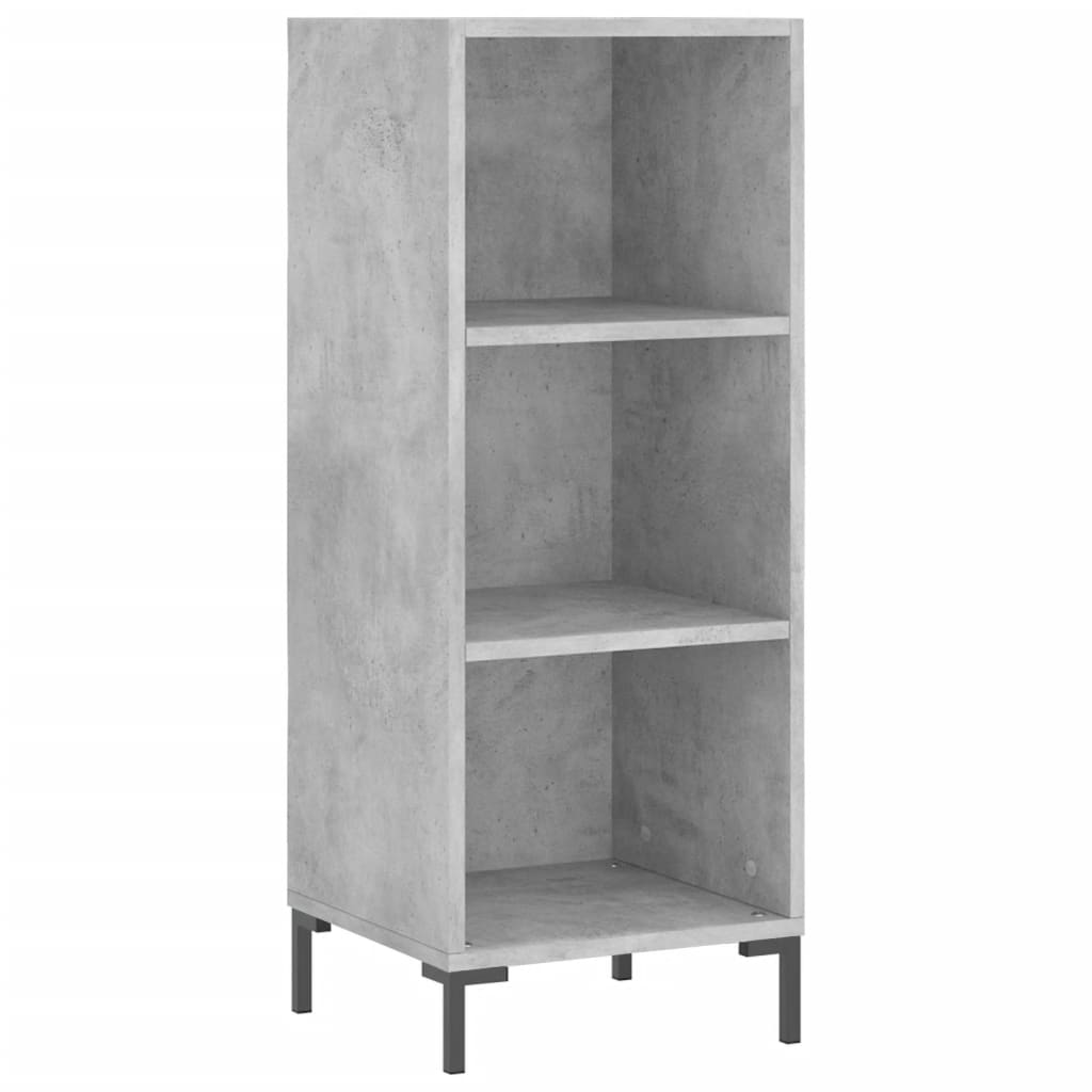 Dressoir 34,5x32,5x90 cm bewerkt hout betongrijs is nu te koop bij PeponiXL, paradijselijk wonen!