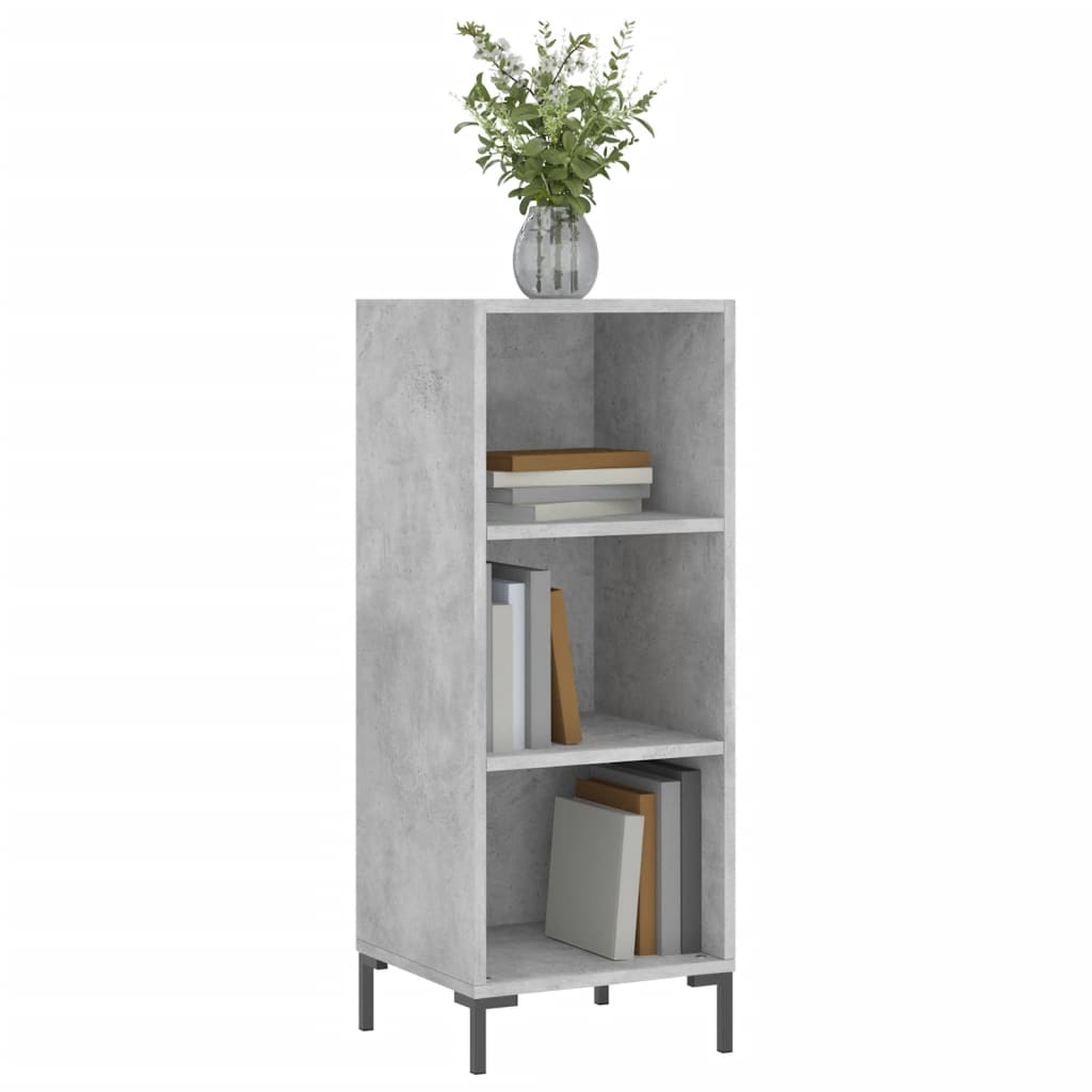 Dressoir 34,5x32,5x90 cm bewerkt hout betongrijs is nu te koop bij PeponiXL, paradijselijk wonen!
