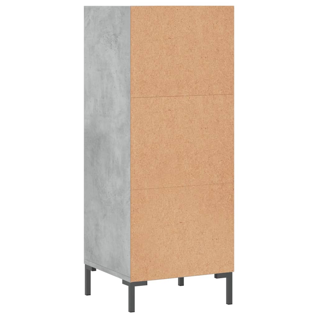 Dressoir 34,5x32,5x90 cm bewerkt hout betongrijs is nu te koop bij PeponiXL, paradijselijk wonen!