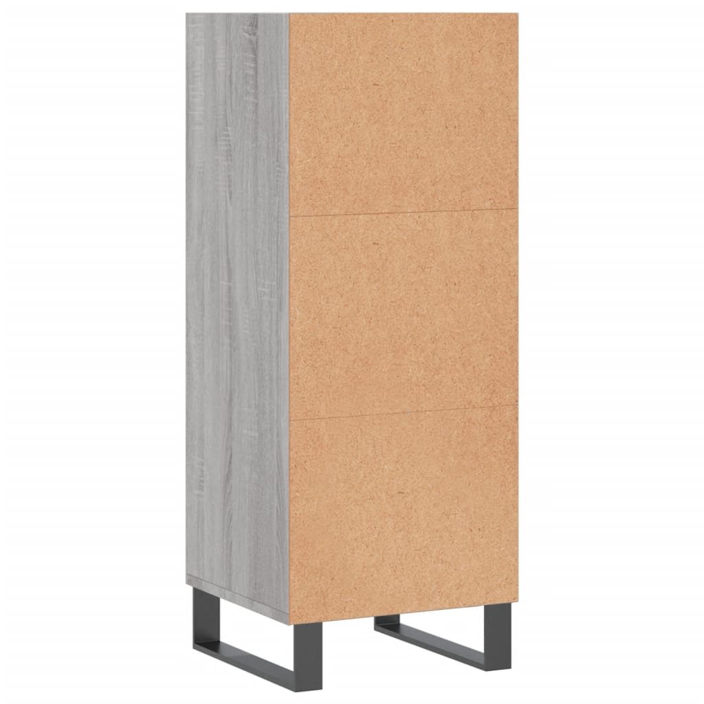 Dressoir 34,5x32,5x90 cm bewerkt hout grijs sonoma eikenkleurig is nu te koop bij PeponiXL, paradijselijk wonen!