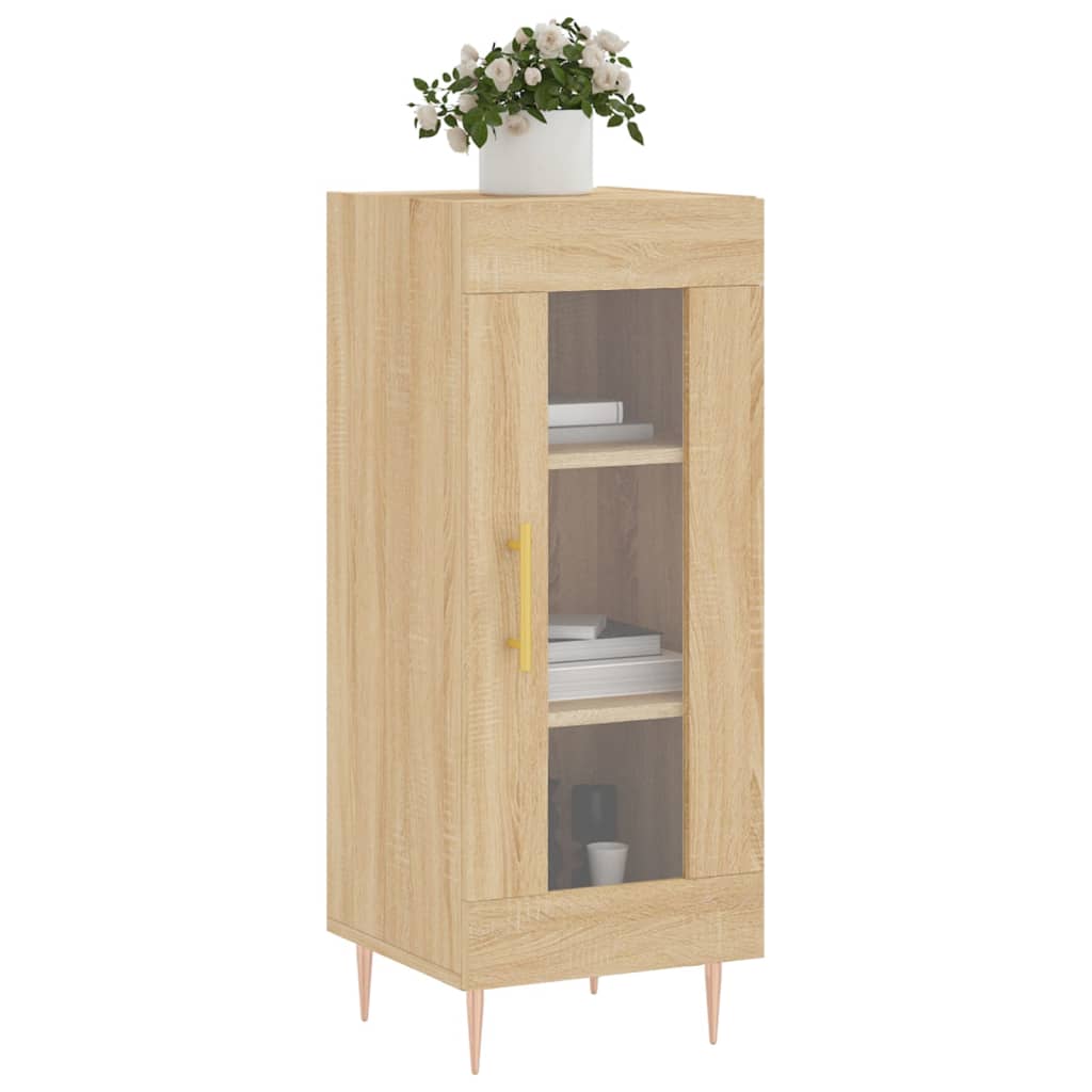 Dressoir 34,5x34x90 cm bewerkt hout sonoma eiken is nu te koop bij PeponiXL, paradijselijk wonen!