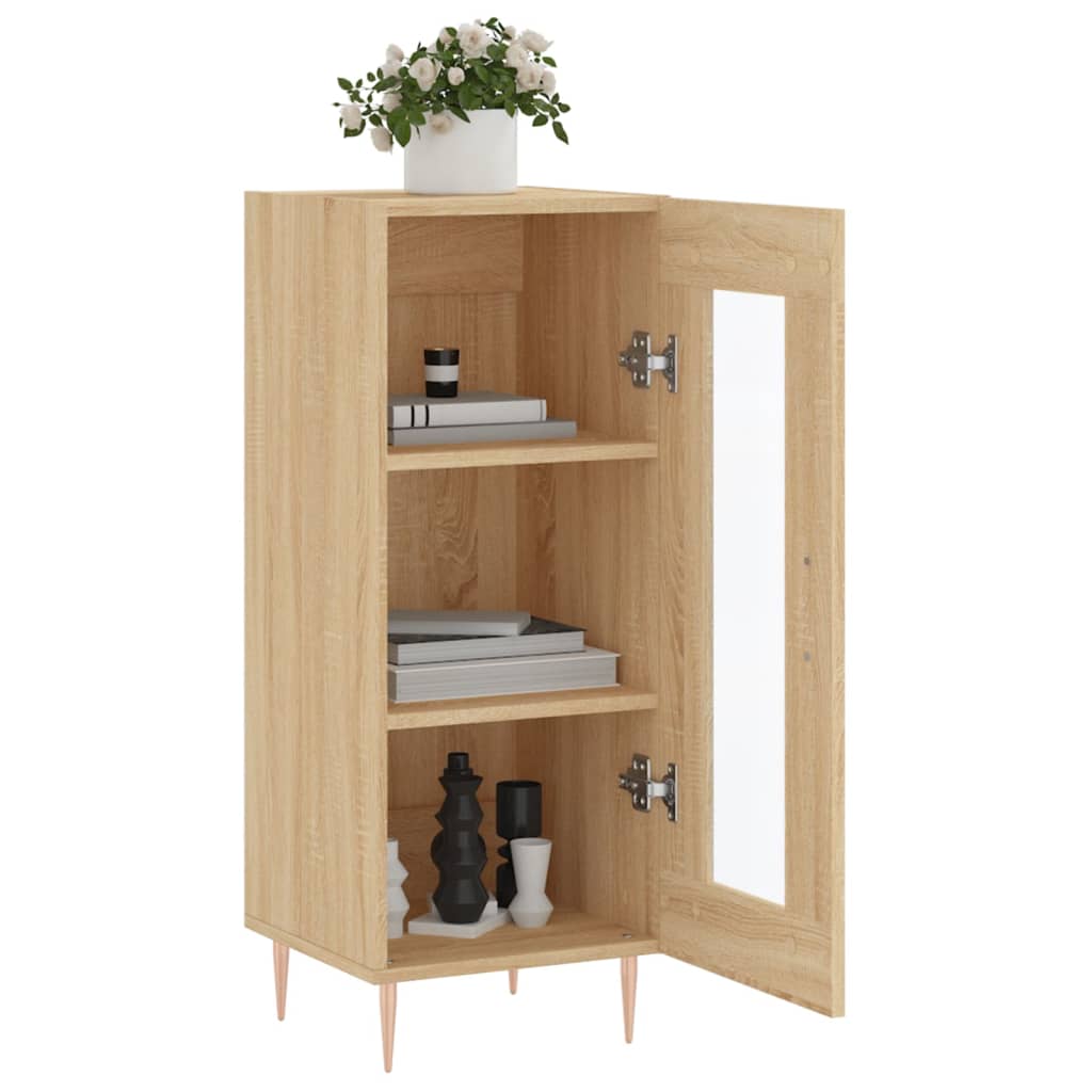 Dressoir 34,5x34x90 cm bewerkt hout sonoma eiken is nu te koop bij PeponiXL, paradijselijk wonen!