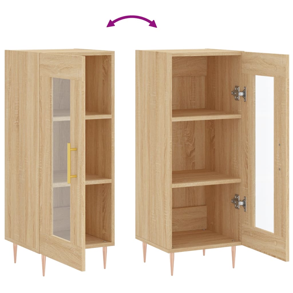 Dressoir 34,5x34x90 cm bewerkt hout sonoma eiken is nu te koop bij PeponiXL, paradijselijk wonen!