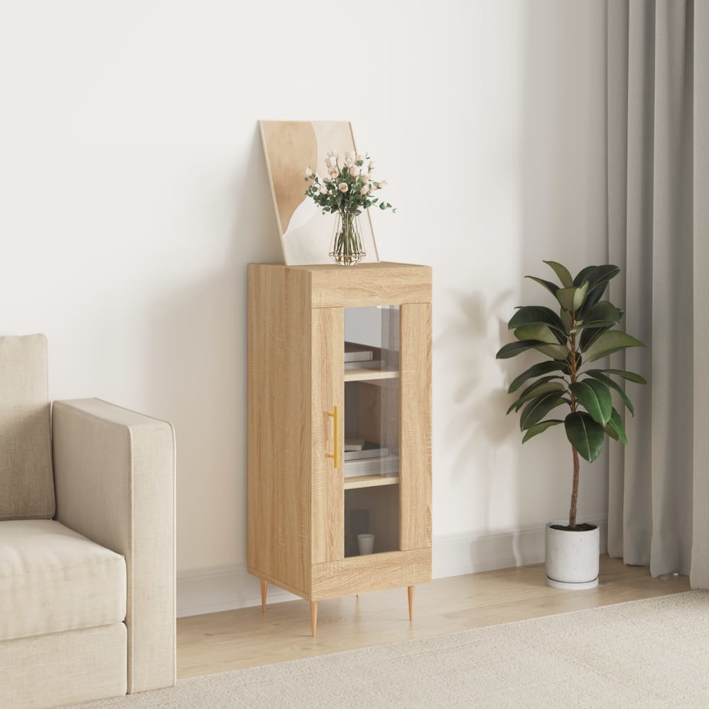 Dressoir 34,5x34x90 cm bewerkt hout sonoma eiken is nu te koop bij PeponiXL, paradijselijk wonen!