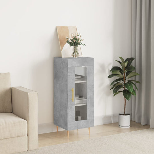 Dressoir 34,5x34x90 cm bewerkt hout betongrijs is nu te koop bij PeponiXL, paradijselijk wonen!