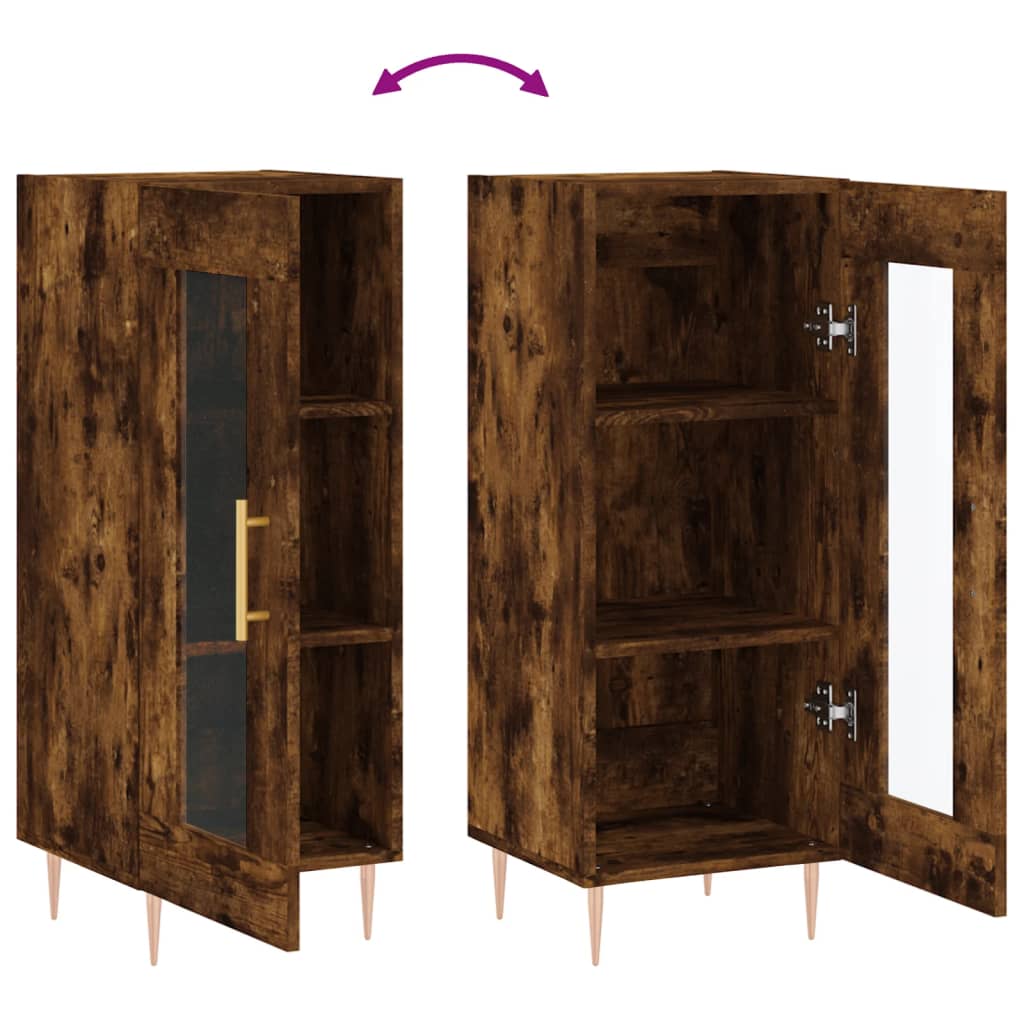 Dressoir 34,5x34x90 cm bewerkt hout gerookt eiken is nu te koop bij PeponiXL, paradijselijk wonen!