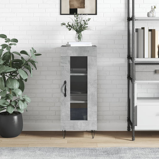 Dressoir 34,5x34x90 cm bewerkt hout betongrijs is nu te koop bij PeponiXL, paradijselijk wonen!