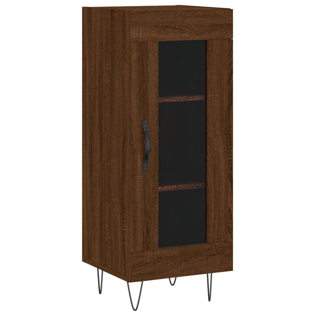 Dressoir 34,5x34x90 cm bewerkt hout bruin eikenkleur is nu te koop bij PeponiXL, paradijselijk wonen!