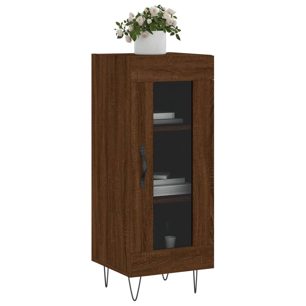 Dressoir 34,5x34x90 cm bewerkt hout bruin eikenkleur is nu te koop bij PeponiXL, paradijselijk wonen!