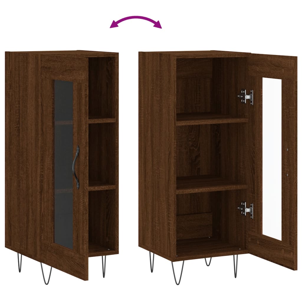 Dressoir 34,5x34x90 cm bewerkt hout bruin eikenkleur is nu te koop bij PeponiXL, paradijselijk wonen!