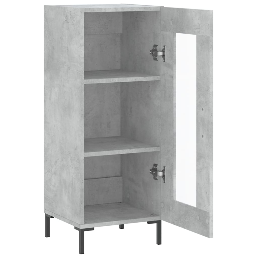 Dressoir 34,5x34x90 cm bewerkt hout betongrijs is nu te koop bij PeponiXL, paradijselijk wonen!