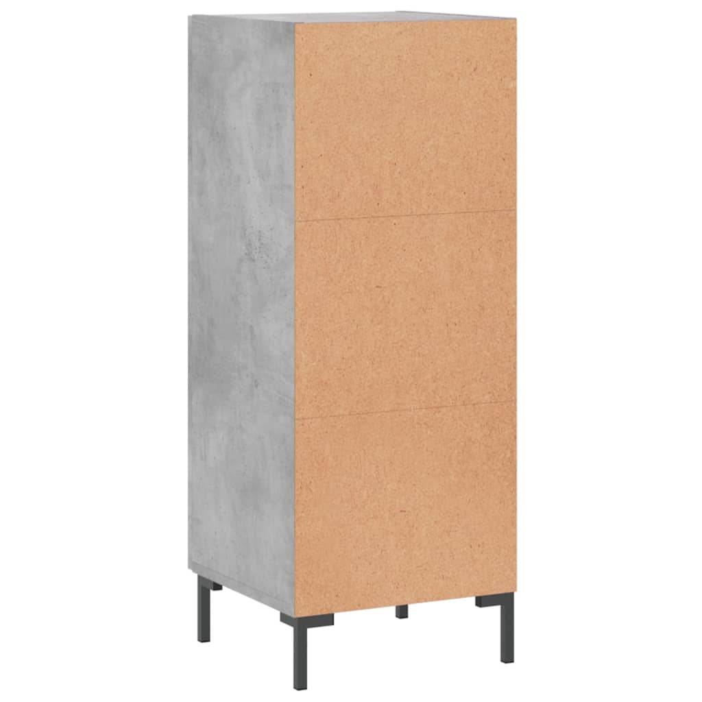 Dressoir 34,5x34x90 cm bewerkt hout betongrijs is nu te koop bij PeponiXL, paradijselijk wonen!
