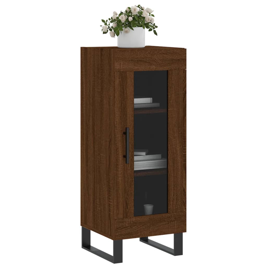 Dressoir 34,5x34x90 cm bewerkt hout bruin eikenkleur is nu te koop bij PeponiXL, paradijselijk wonen!