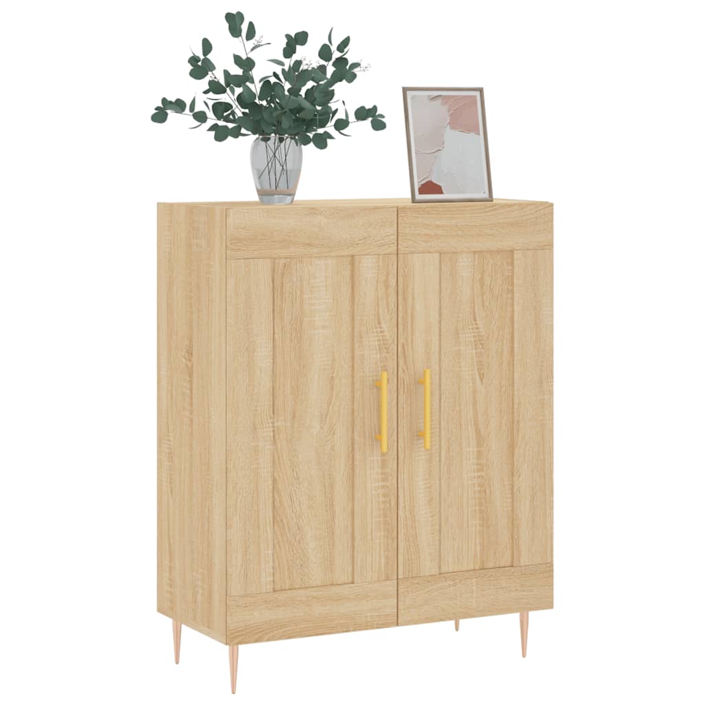 Dressoir 69,5x34x90 cm bewerkt hout sonoma eikenkleurig is nu te koop bij PeponiXL, paradijselijk wonen!
