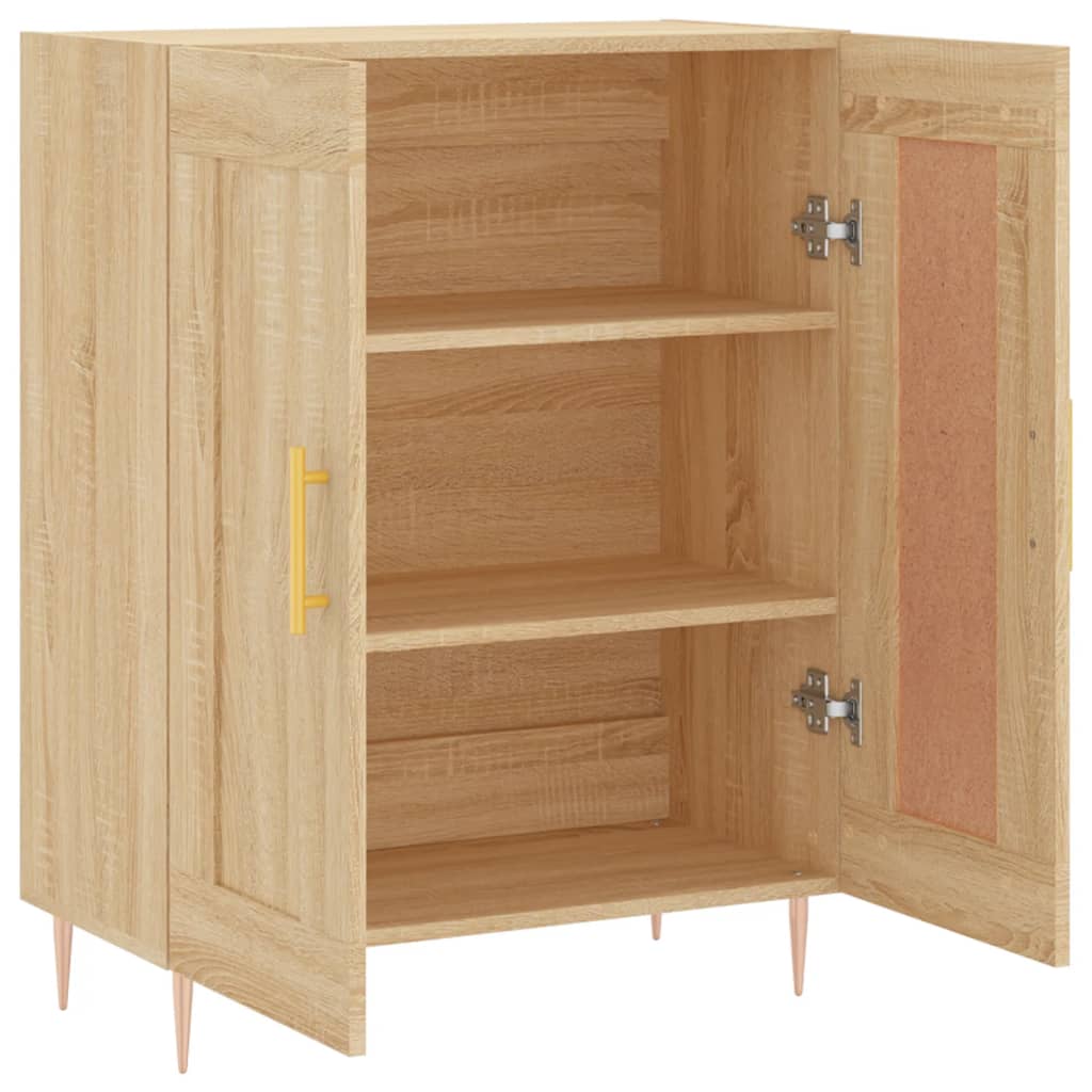 Dressoir 69,5x34x90 cm bewerkt hout sonoma eikenkleurig is nu te koop bij PeponiXL, paradijselijk wonen!