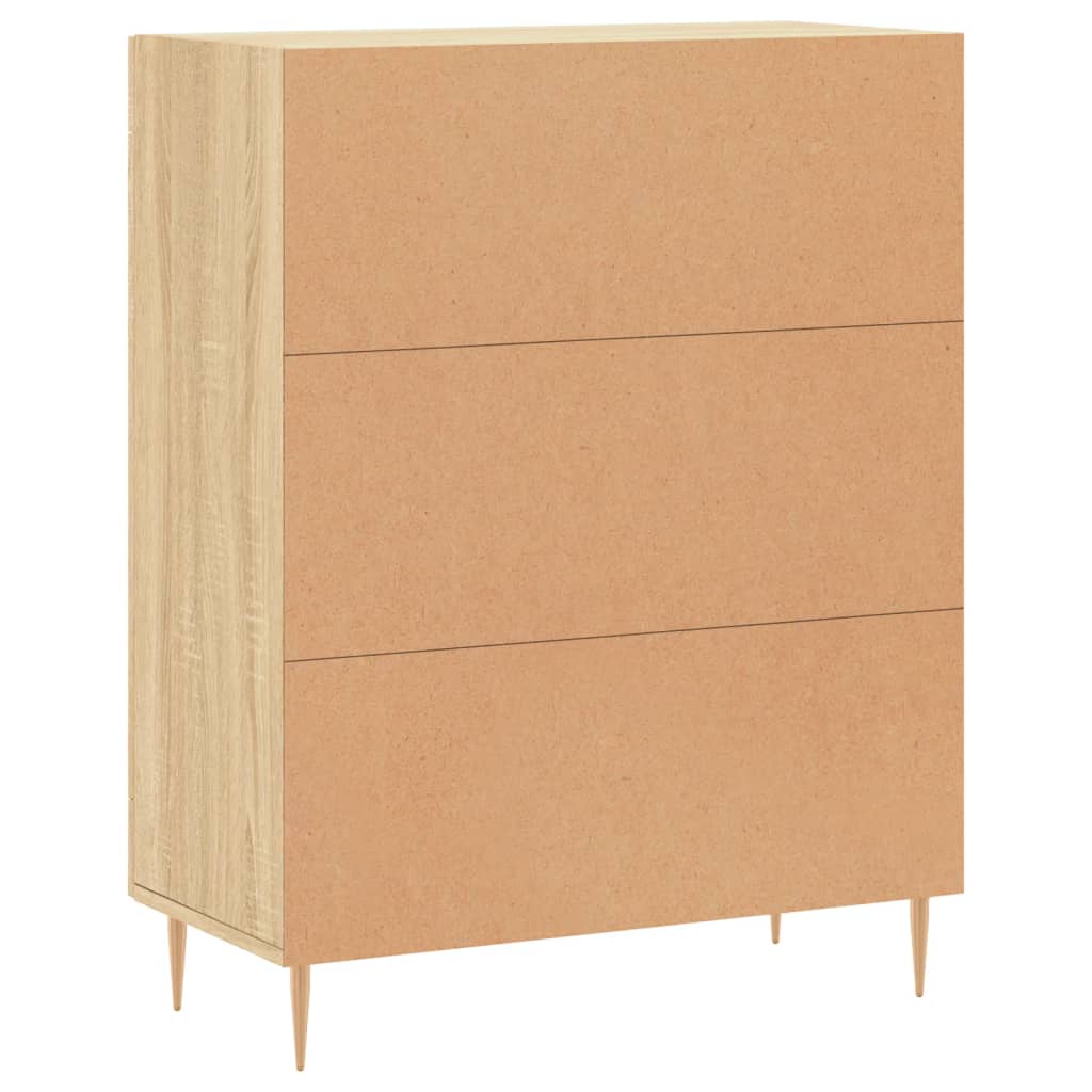 Dressoir 69,5x34x90 cm bewerkt hout sonoma eikenkleurig is nu te koop bij PeponiXL, paradijselijk wonen!