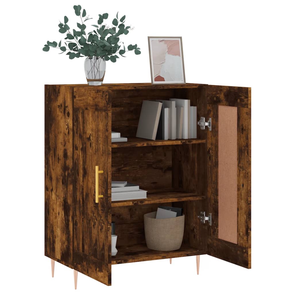 Dressoir 69,5x34x90 cm bewerkt hout gerookt eikenkleurig is nu te koop bij PeponiXL, paradijselijk wonen!