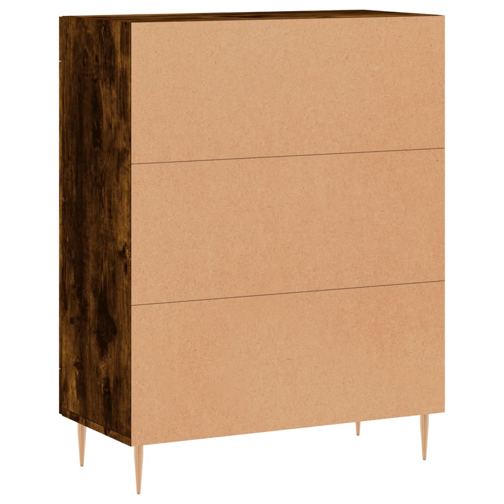Dressoir 69,5x34x90 cm bewerkt hout gerookt eikenkleurig is nu te koop bij PeponiXL, paradijselijk wonen!