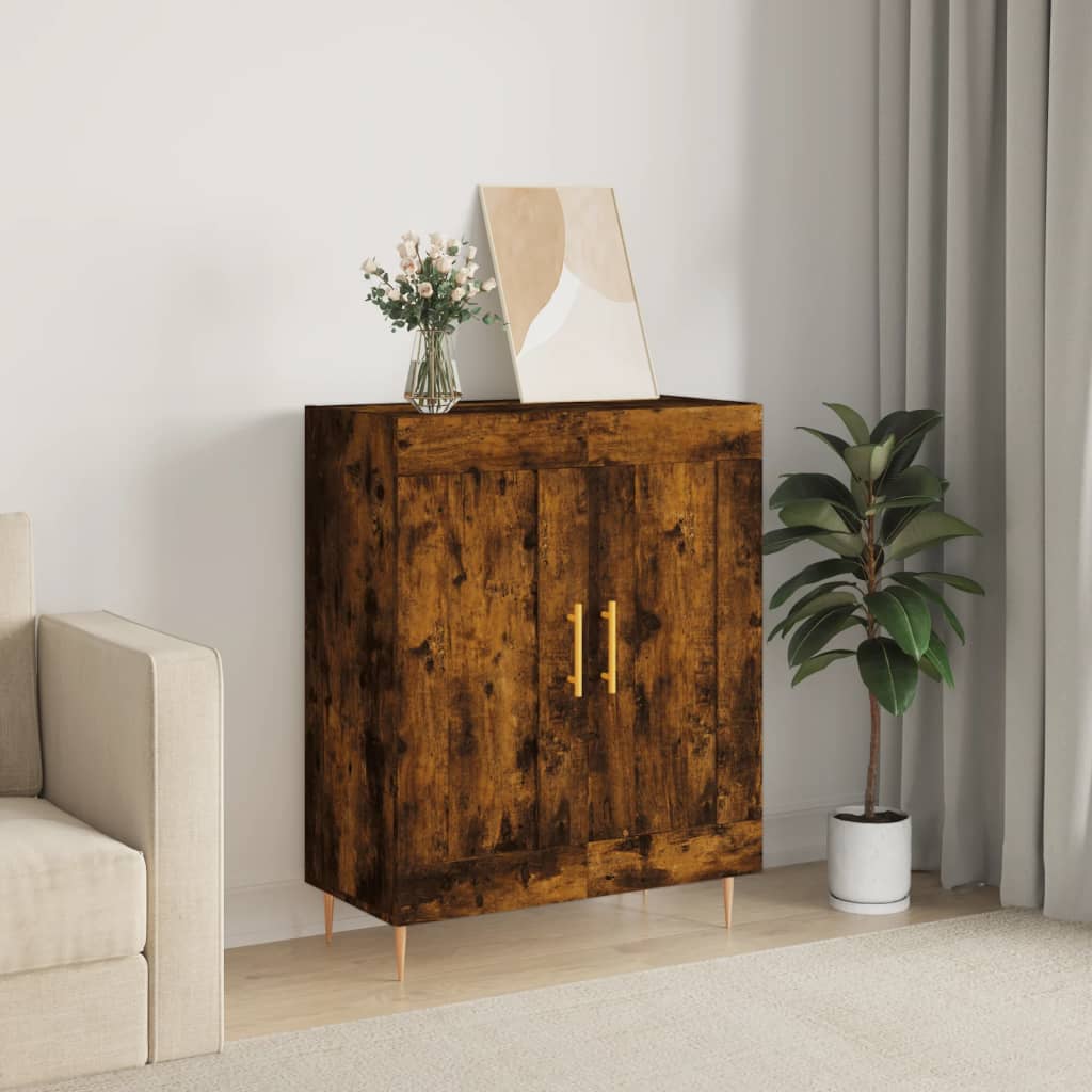 Dressoir 69,5x34x90 cm bewerkt hout gerookt eikenkleurig is nu te koop bij PeponiXL, paradijselijk wonen!