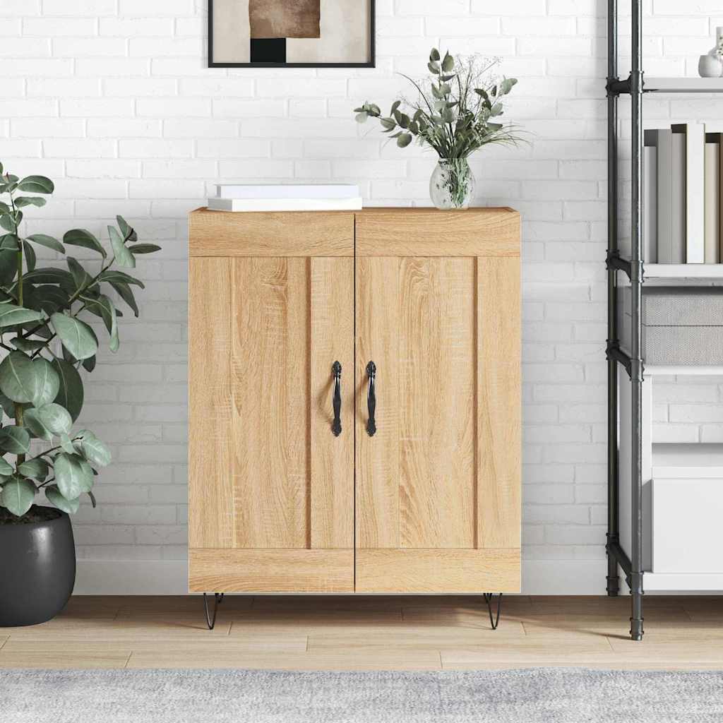 Dressoir 69,5x34x90 cm bewerkt hout sonoma eikenkleurig is nu te koop bij PeponiXL, paradijselijk wonen!