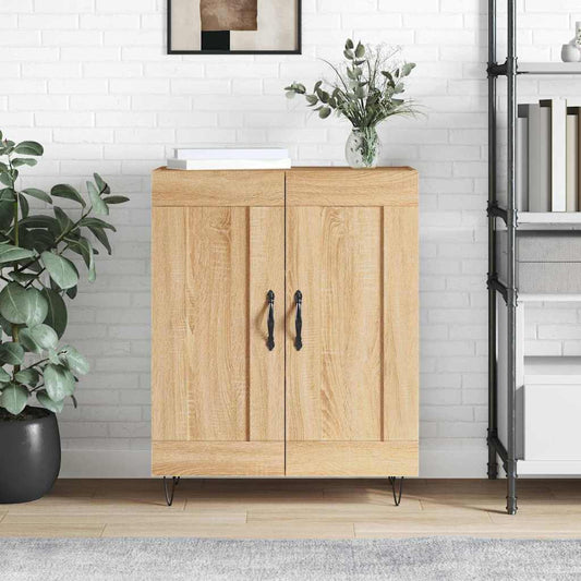 Dressoir 69,5x34x90 cm bewerkt hout sonoma eikenkleurig is nu te koop bij PeponiXL, paradijselijk wonen!