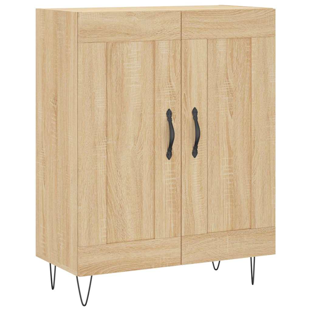 Dressoir 69,5x34x90 cm bewerkt hout sonoma eikenkleurig is nu te koop bij PeponiXL, paradijselijk wonen!