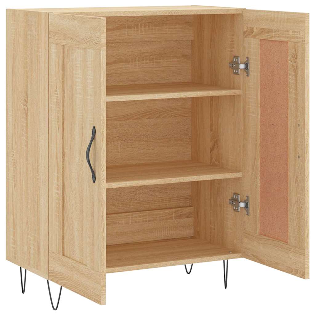 Dressoir 69,5x34x90 cm bewerkt hout sonoma eikenkleurig is nu te koop bij PeponiXL, paradijselijk wonen!